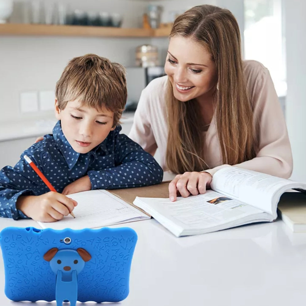 Kindertablet 7 Inch – Schokbestendig, Oudercontrole & Educatieve Apps | Wifi, Camera & Android