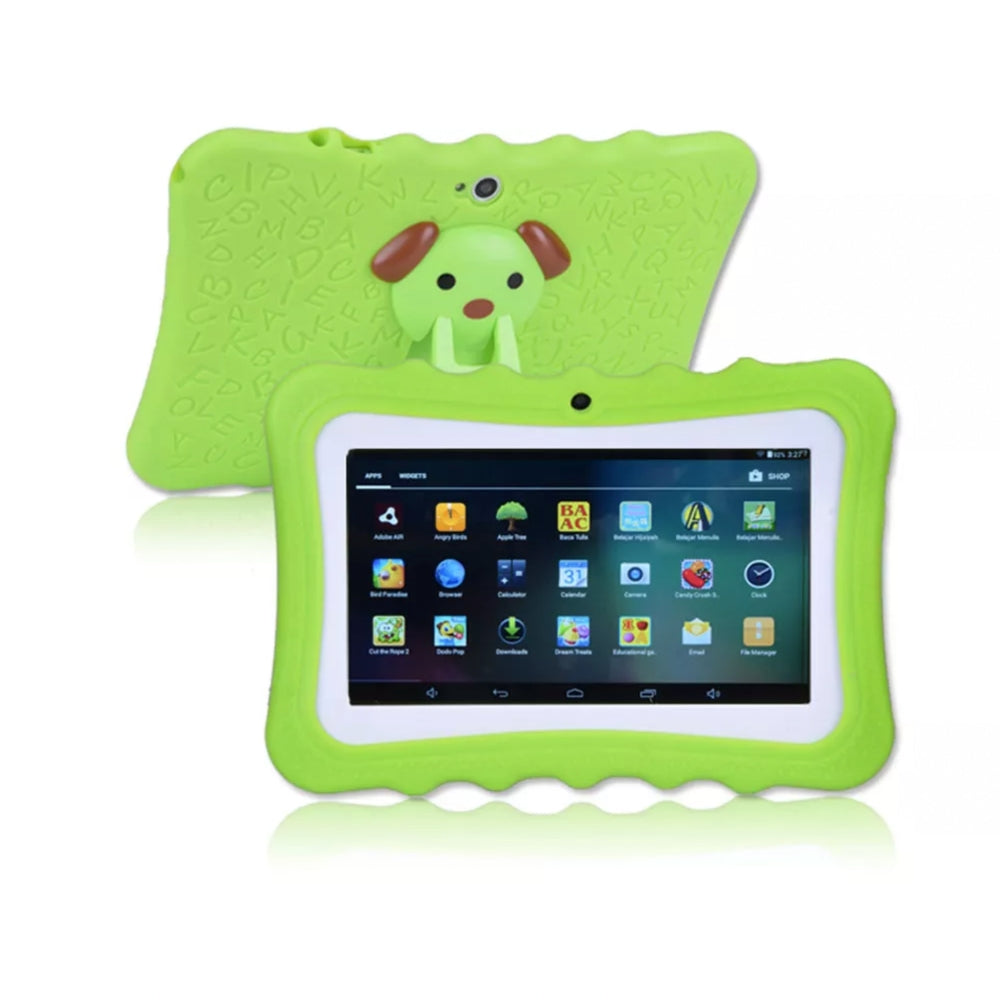Kindertablet 7 Inch – Schokbestendig, Oudercontrole & Educatieve Apps | Wifi, Camera & Android