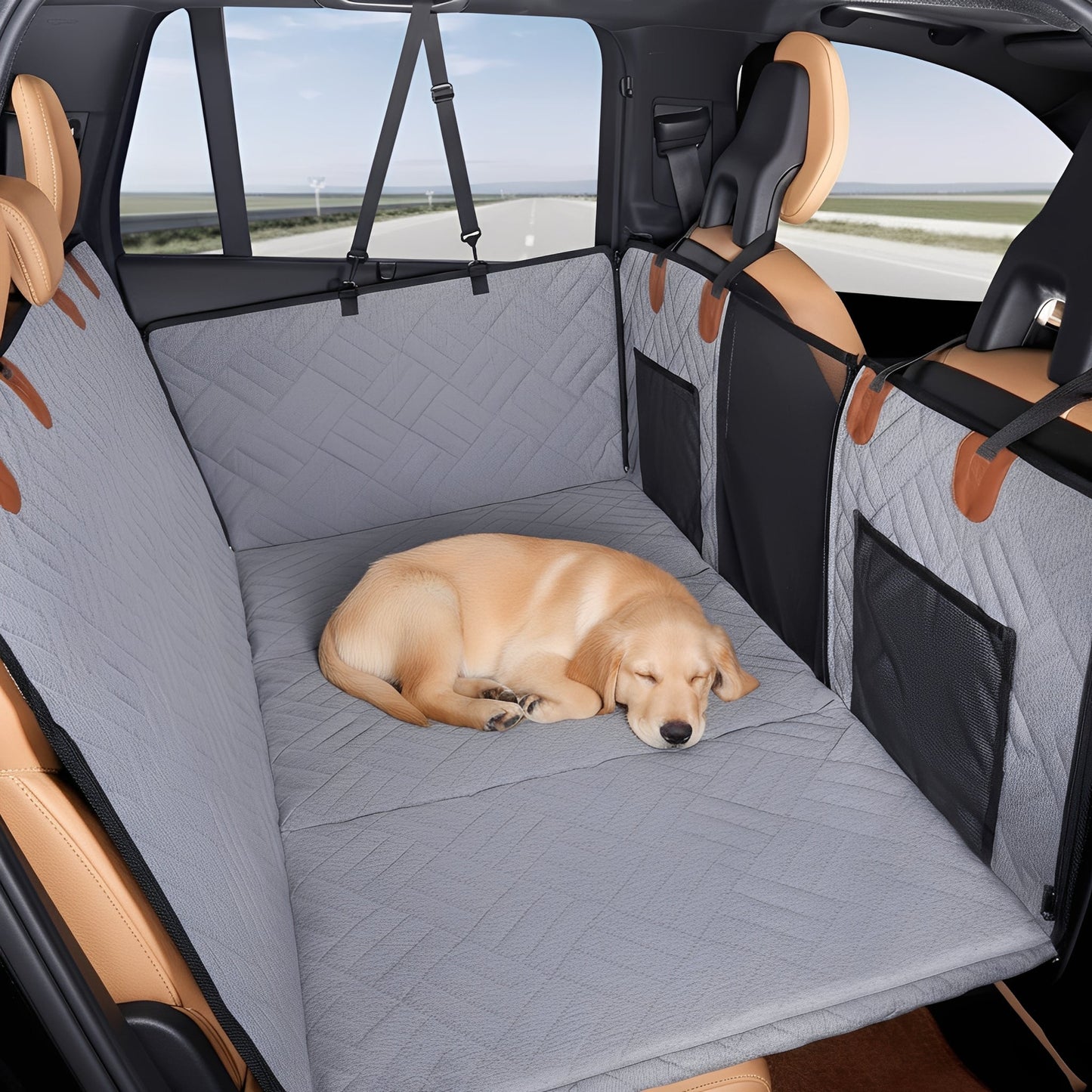 Waterdichte Honden Autohoes – Beschermt Stoelen Tegen Haren, Modder & Krassen met Comfortabele Reispasvorm