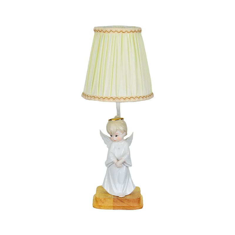 Klassieke Nachtkastlamp met Engel Decor – Sfeervolle Bedlamp voor Slaapkamer of Kinderkamer