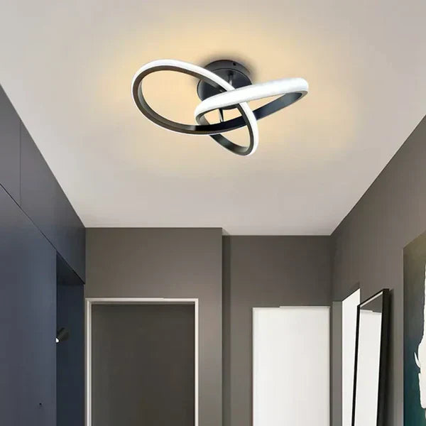Orbiloop LED Plafondlamp – Moderne Plafondverlichting met Abstracte Dubbele Ring