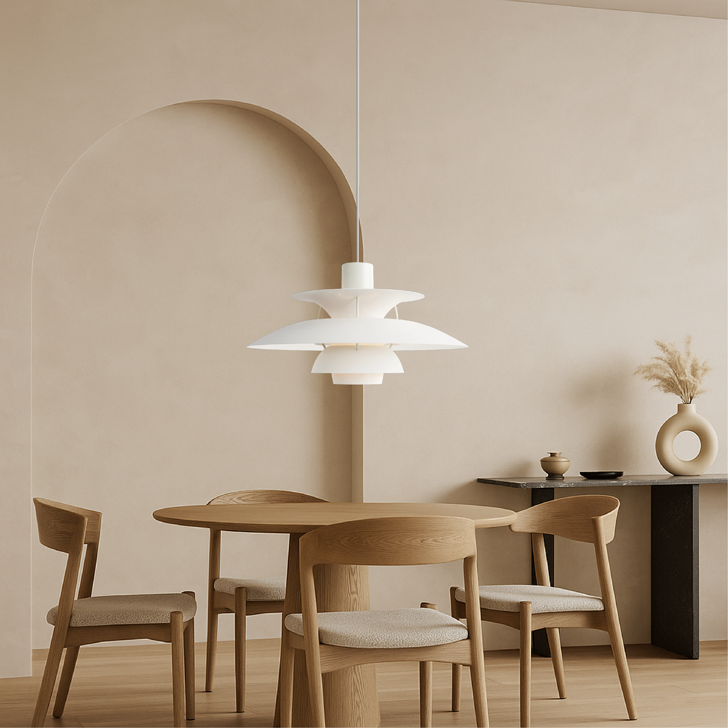 Multilayer Hanglamp – Driedelige Deens Designlamp van Aluminium | Moderne LED Hangverlichting voor Eettafel, Keuken of Woonkamer