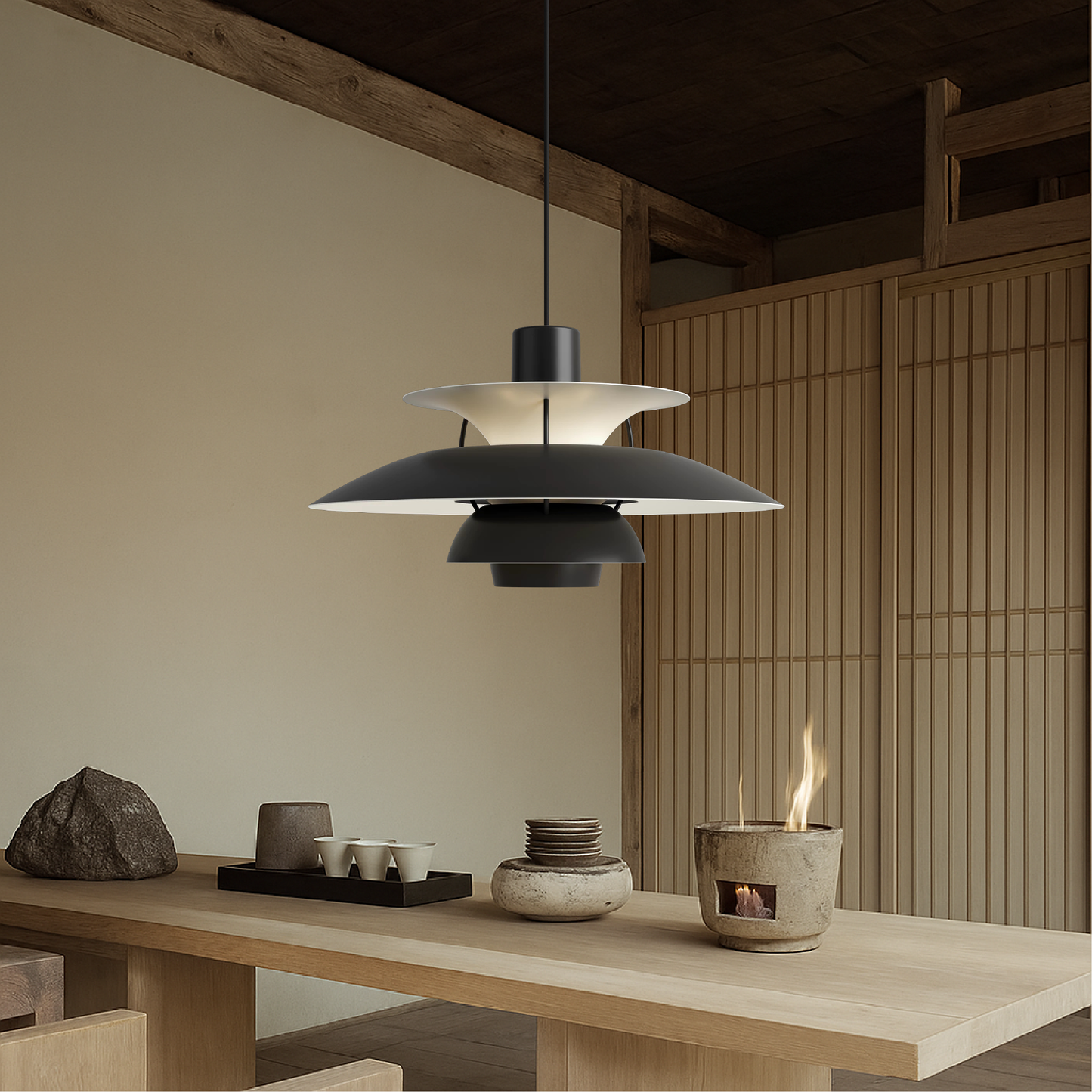 Multilayer Hanglamp – Driedelige Deens Designlamp van Aluminium | Moderne LED Hangverlichting voor Eettafel, Keuken of Woonkamer