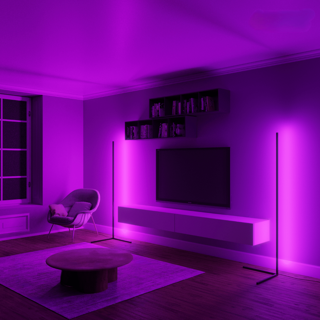 Ambiance Dimbare LED Vloerlamp – Luxe Verlichting met 1+ Miljoen Kleuren