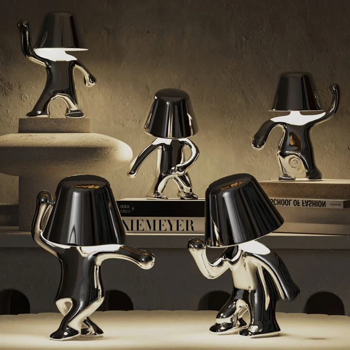 Lumofigo Sculpturale Tafellamp – Design Lamp met Glanzende Afwerking en Organisch Silhouet
