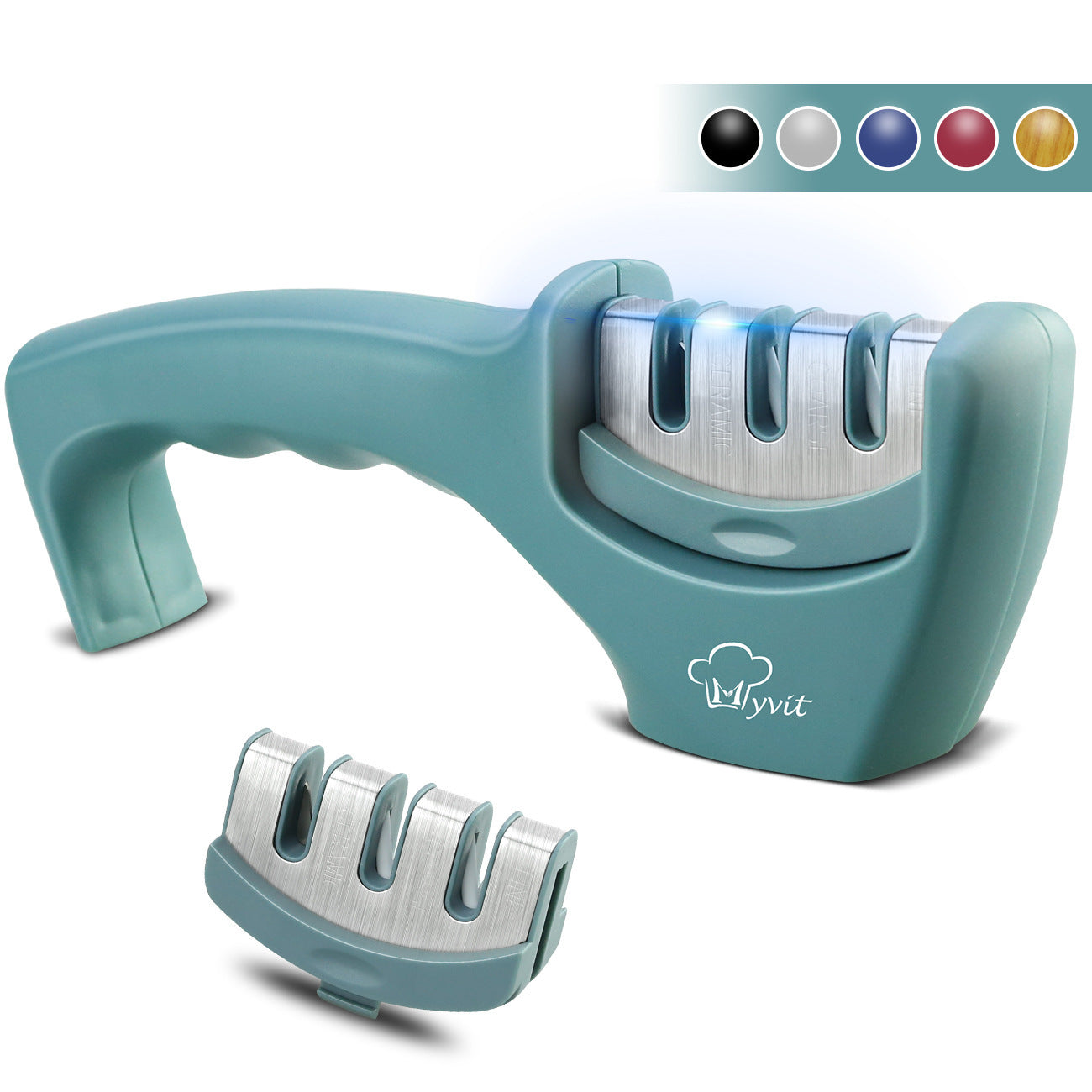 Messenslijper RVS – Precisie Whetstone met Verwijderbaar Ontwerp, Slijpt Messen Snel, Veilig & Hygiënisch Schoon te Maken