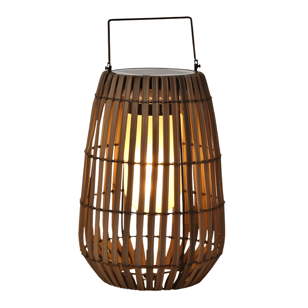 Liora Buitenlantaarn – Handgemaakte Rotan-Style Tuinlamp met Warm LED Licht