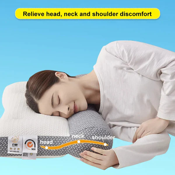 Orthopedisch Neksteunkussen – Ergonomisch Slaapkussen voor Nek- en Schouderklachten | Grijs of Wit – 48x74 cm