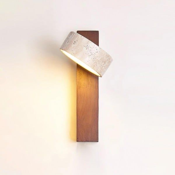 Cemento Luxe Wandlamp – Robuuste Elegantie met Cement en Hout