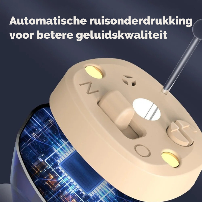 Onzichtbaar Oplaadbaar Hoortoestel voor Volwassenen – In-Ear Geluidsversterker met Ruisonderdrukking, Ergonomische Pasvorm & Draagcomfort | Discreet, Lichtgewicht & USB-oplaadbaar