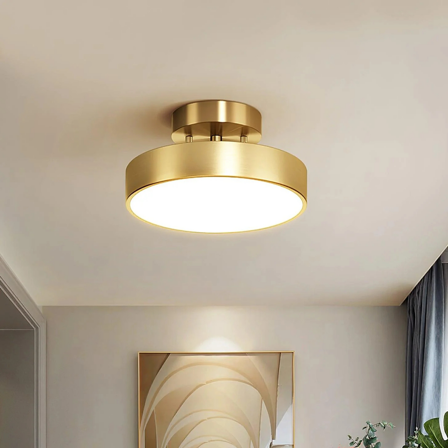 Gouden Draaibare Plafondlamp – Minimalistische Luxe voor elke Ruimte