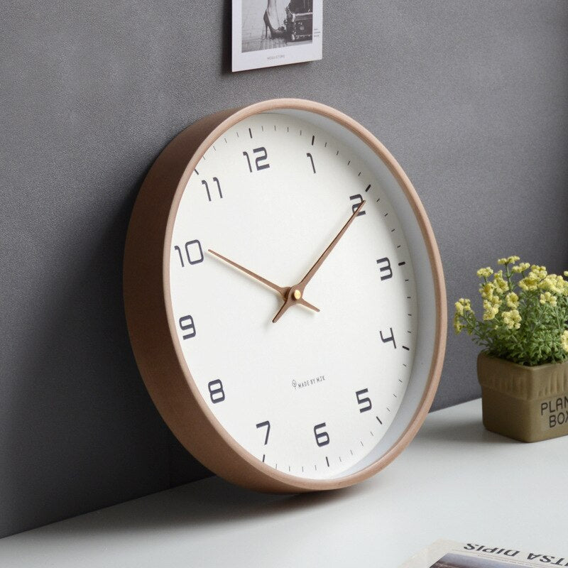 Wandklok hout – Scandinavisch minimalistisch design, stilvol en geruisloos