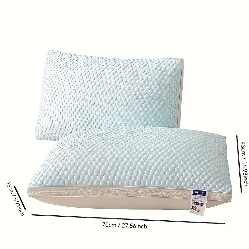 Koel Hoofdkussen – Ademend Slaapkussen met Blauwe Hoes | 70×43 cm