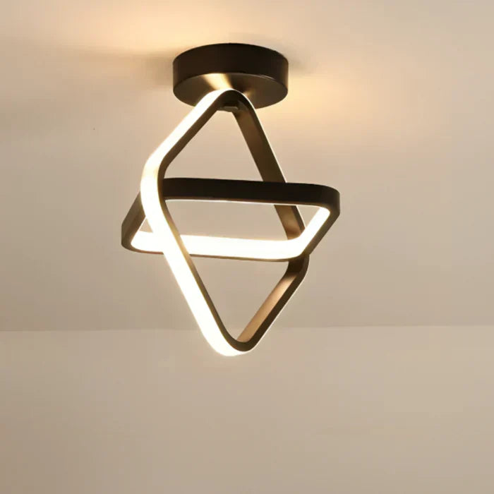 Moderne LED Plafondlamp – Dubbel Ring Design 18W, Warm Wit Licht 3000K, Energiezuinig & Duurzaam Aluminium voor Slaapkamer, Hal of Woonkamer
