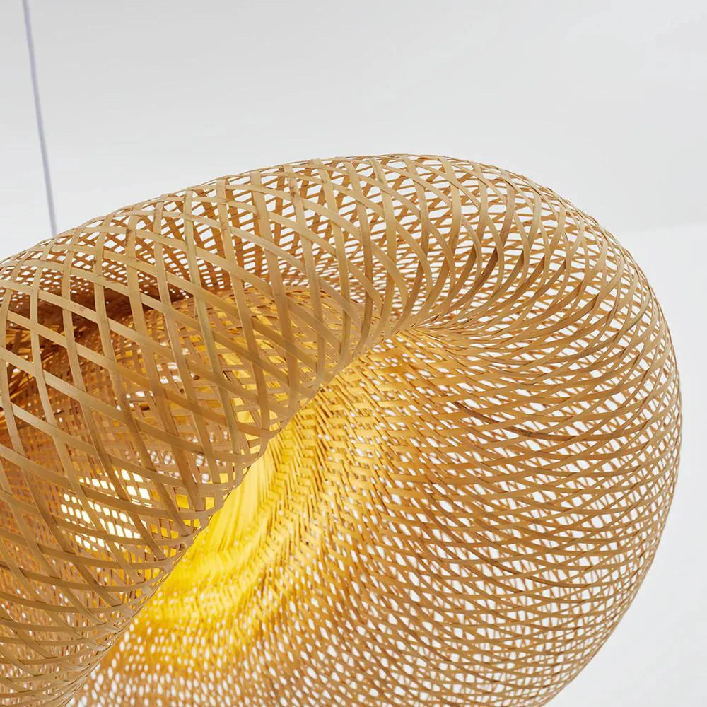 Bamboo Weave Hanglamp – Handgeweven Natuurlijke Sfeer in Japandi Stijl