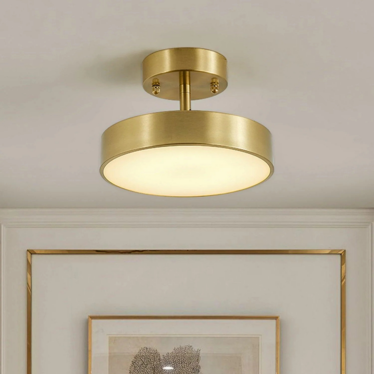 Gouden Draaibare Plafondlamp – Minimalistische Luxe voor elke Ruimte
