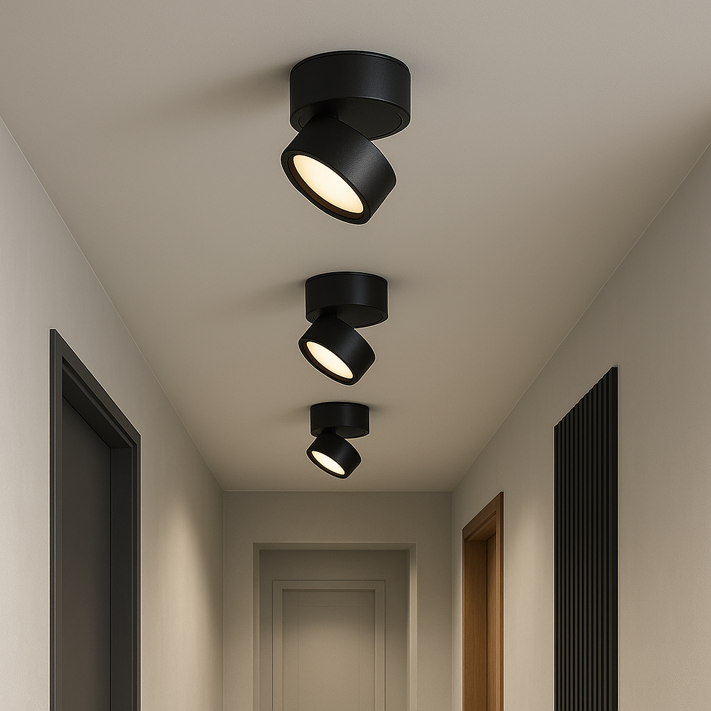 Set van 2 Moderne Opbouw Plafondlampen – Aluminium LED Verlichting met Warm Wit Licht | Dimbaar, Minimalistisch Design & Compact Formaat