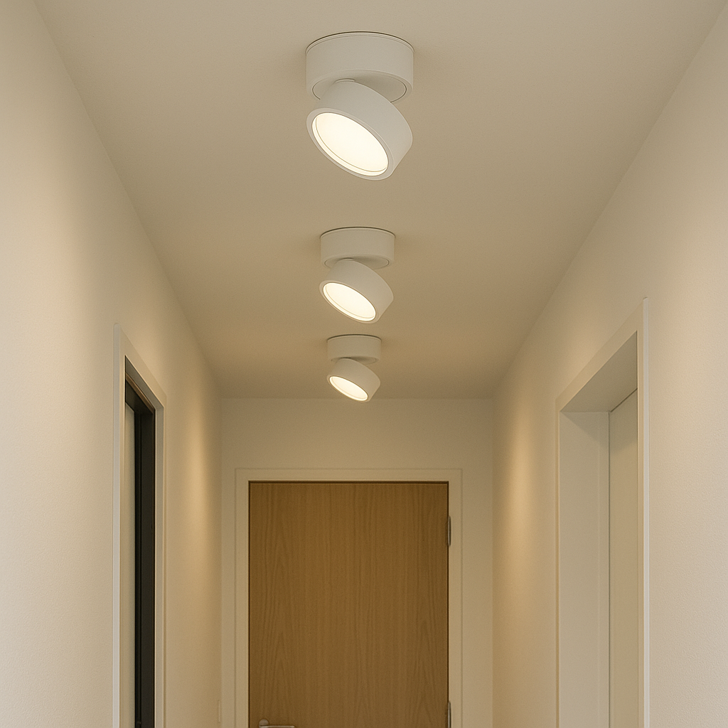 Set van 2 Moderne Opbouw Plafondlampen – Aluminium LED Verlichting met Warm Wit Licht | Dimbaar, Minimalistisch Design & Compact Formaat