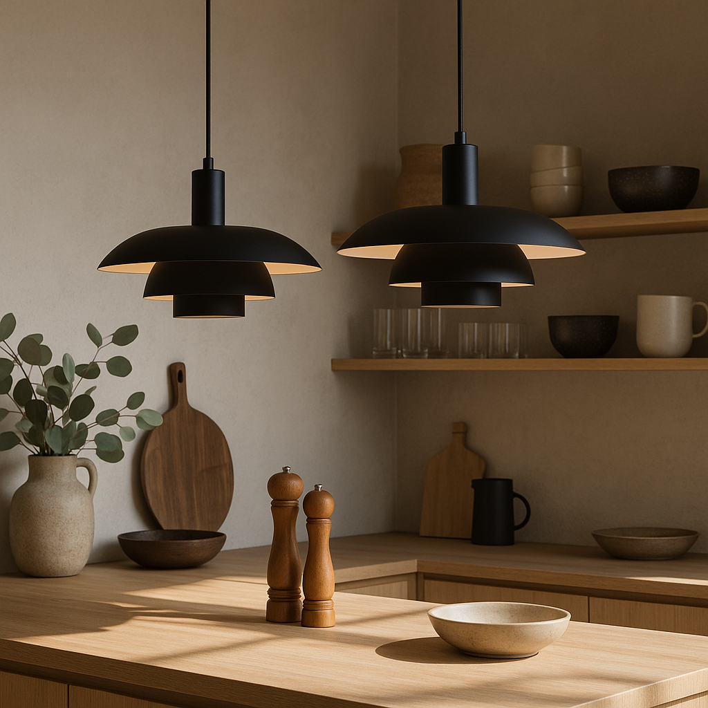 Hanglamp in Scandinavische Stijl – Irda | Metalen Pendellamp met Dimbare LED voor Eettafel, Keuken of Woonkamer