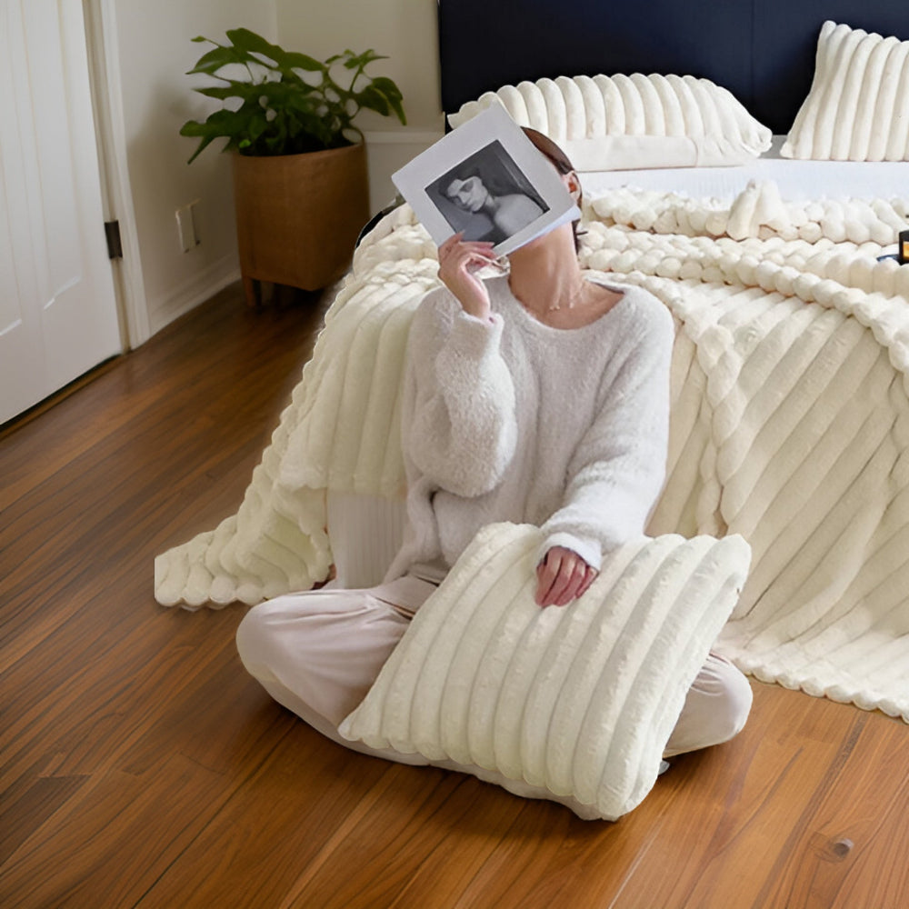 Luxe Pluche Fleece Deken voor Bank & Woonkamer – Zachte Warme Cozy Deken voor Sofa, Winter Deken in Verschillende Kleuren & Formaten