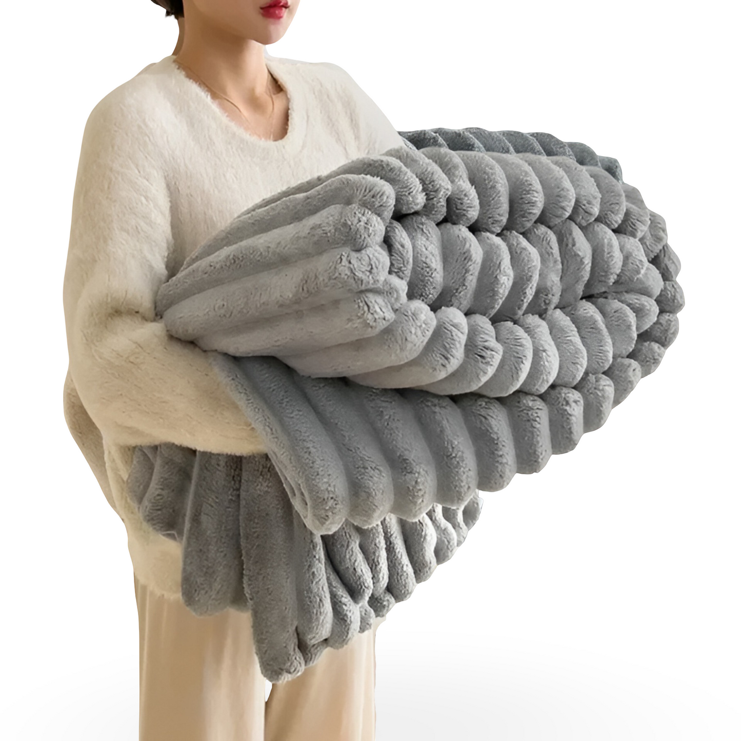Luxe Pluche Fleece Deken voor Bank & Woonkamer – Zachte Warme Cozy Deken voor Sofa, Winter Deken in Verschillende Kleuren & Formaten