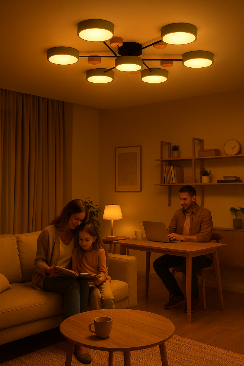 Ljusgren – Scandinavische LED Plafondlamp met Vertakte Vorm | Modern & Energiezuinig Ontwerp