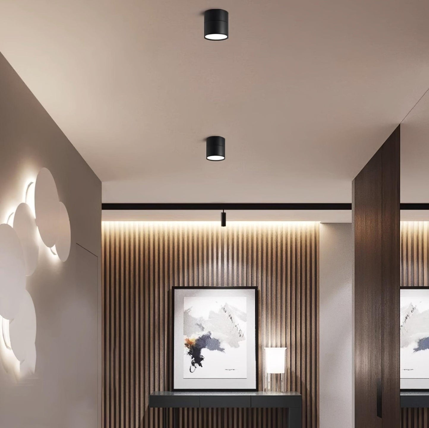 Set van 2 Moderne Opbouw Plafondlampen – Aluminium LED Verlichting met Warm Wit Licht | Dimbaar, Minimalistisch Design & Compact Formaat