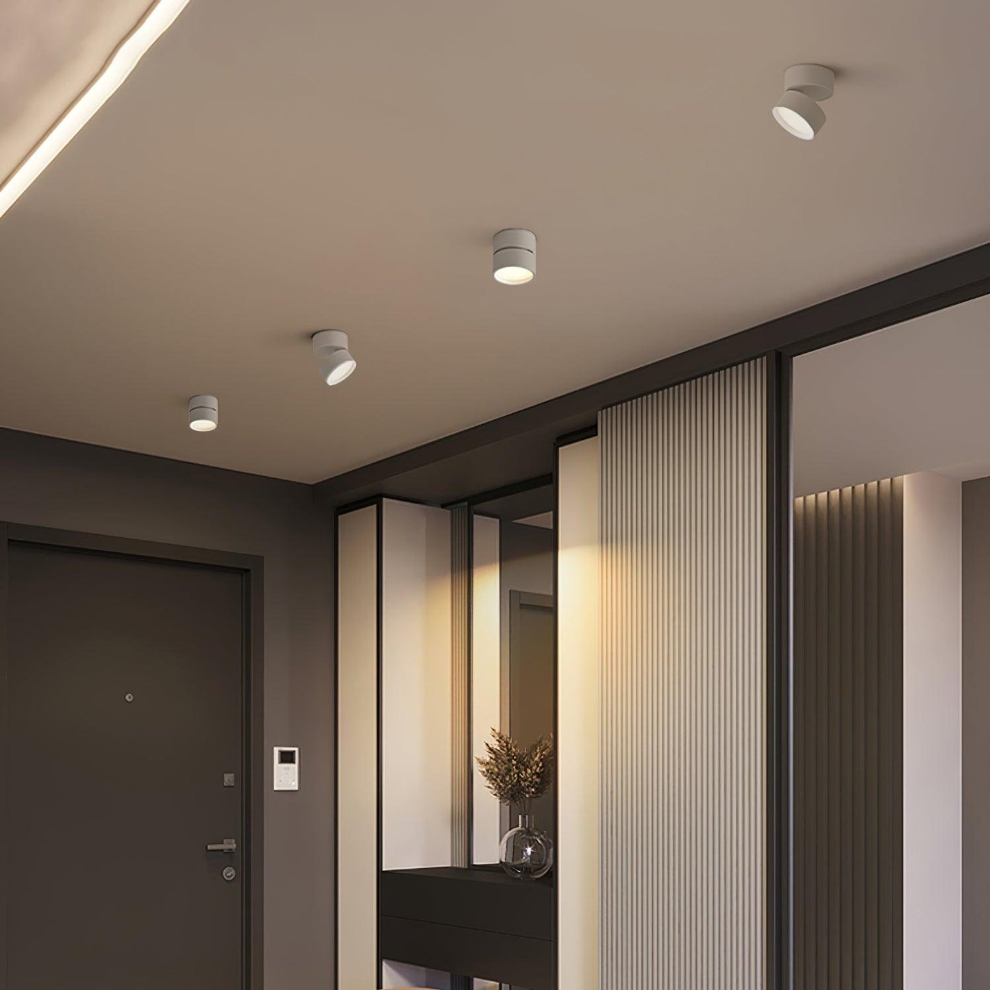 Set van 2 Moderne Opbouw Plafondlampen – Aluminium LED Verlichting met Warm Wit Licht | Dimbaar, Minimalistisch Design & Compact Formaat