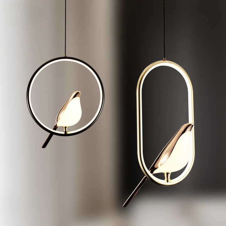 Aurela Design Hanglamp met Vogel – Minimalistisch Sculpturaal Lichtobject