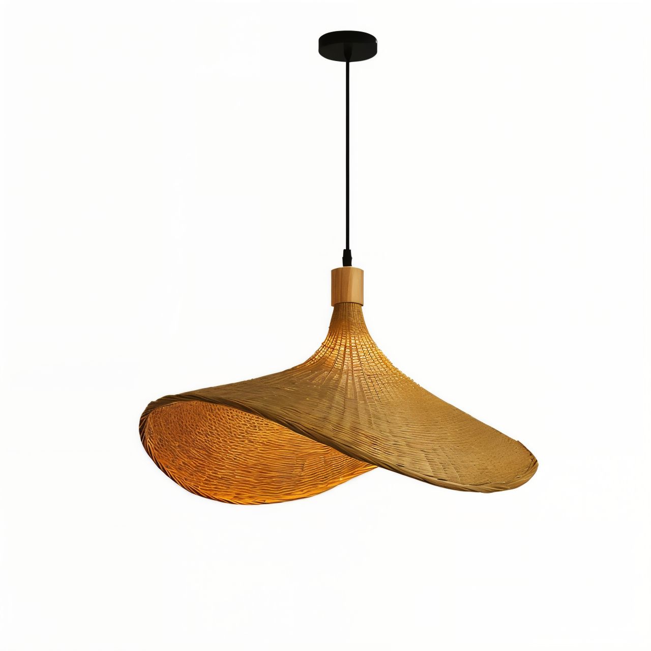 BambWicker Hanglamp – Handgemaakte Rattan Verlichting met Natuurlijke Elegantie