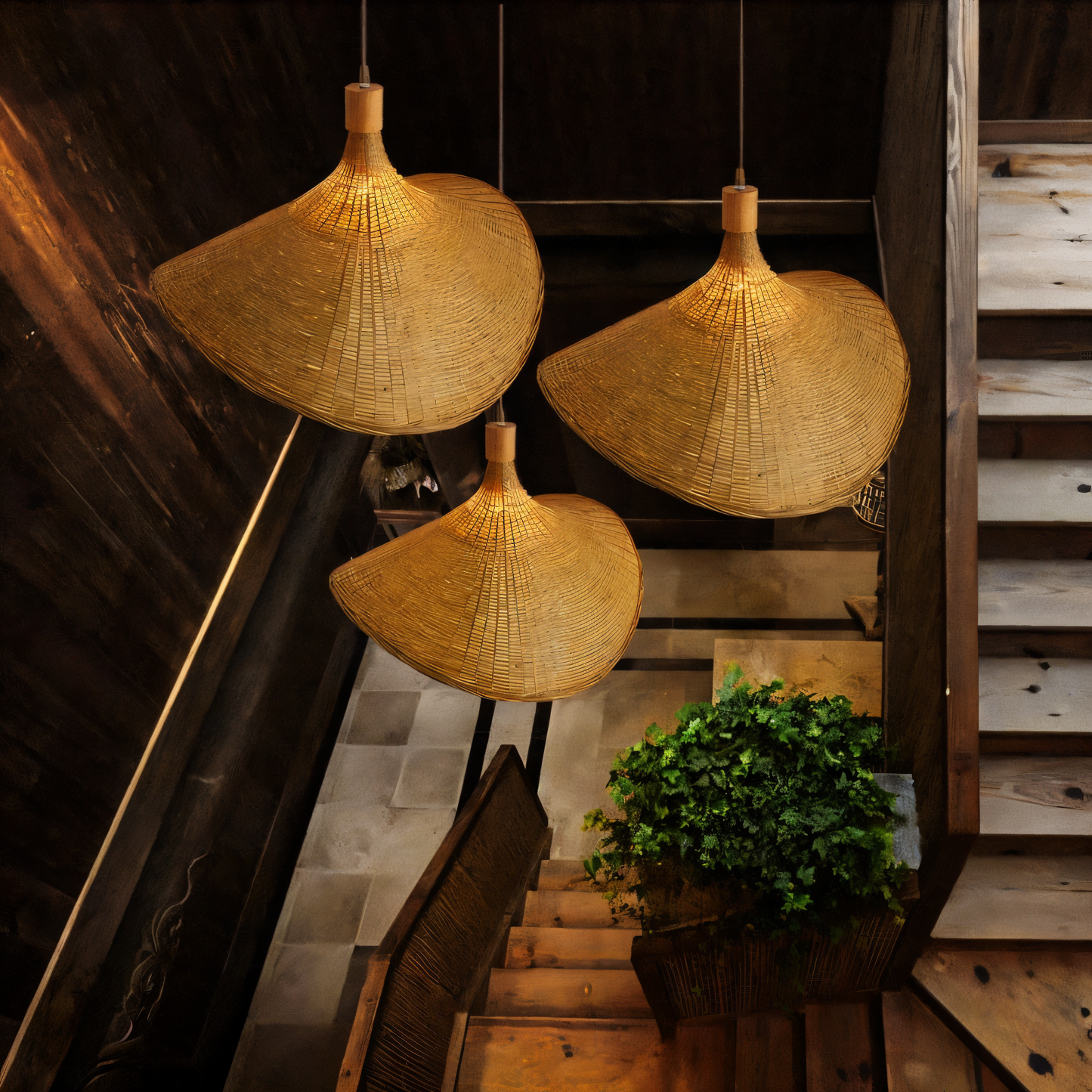 BambWicker Hanglamp – Handgemaakte Rattan Verlichting met Natuurlijke Elegantie