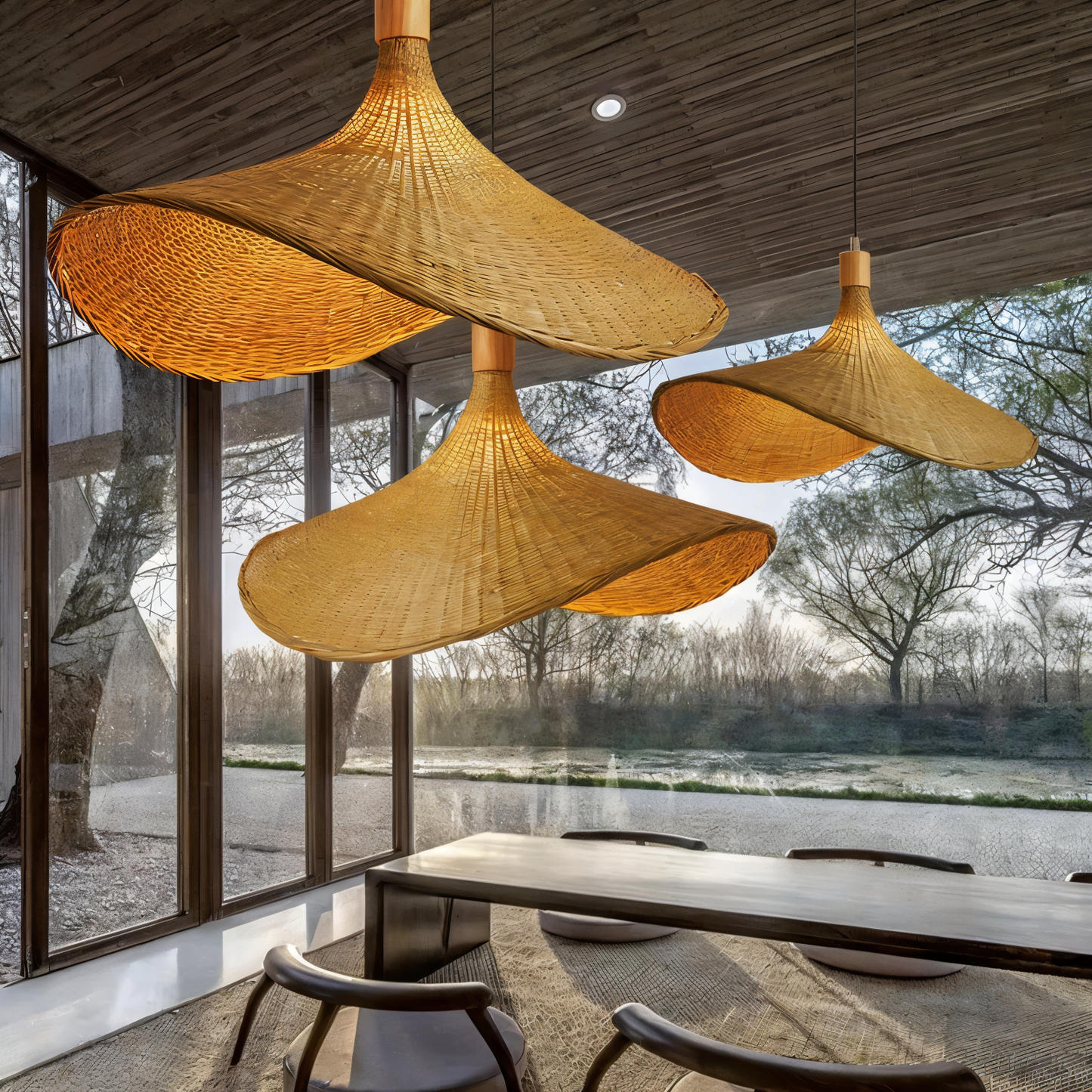 BambWicker Hanglamp – Handgemaakte Rattan Verlichting met Natuurlijke Elegantie