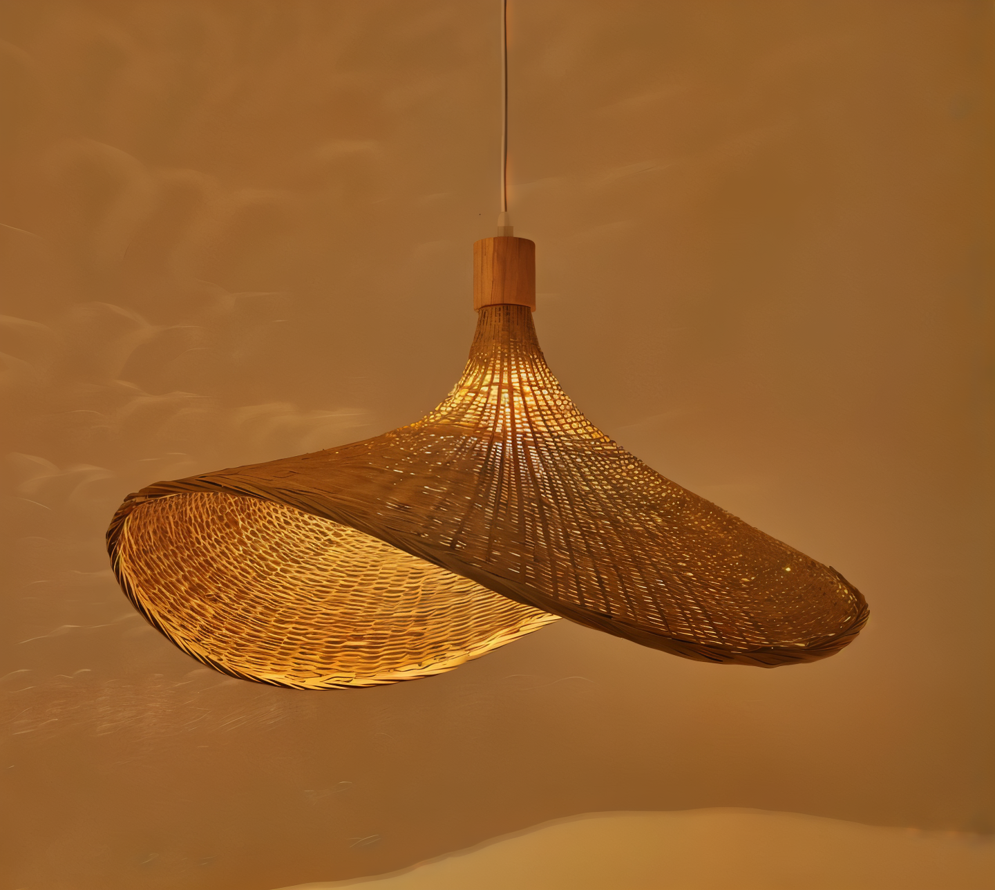 BambWicker Hanglamp – Handgemaakte Rattan Verlichting met Natuurlijke Elegantie