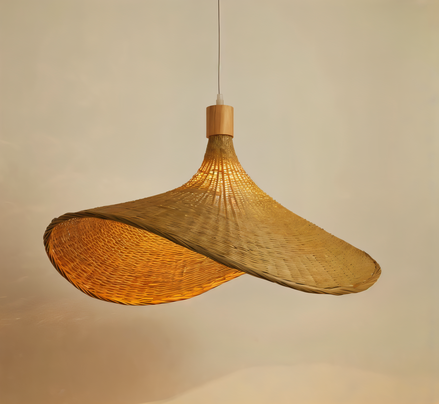 BambWicker Hanglamp – Handgemaakte Rattan Verlichting met Natuurlijke Elegantie