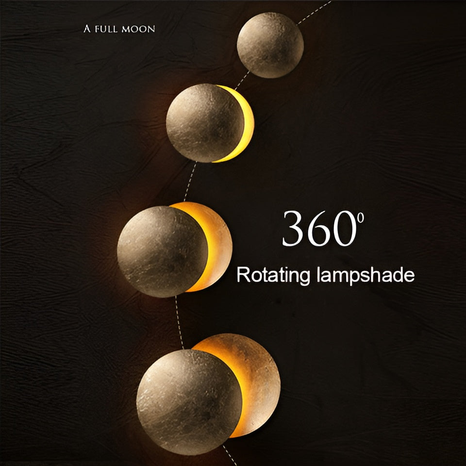 Celestial Glow – 360° Draaibare LED-Wandlamp voor Tijdloze Sfeer