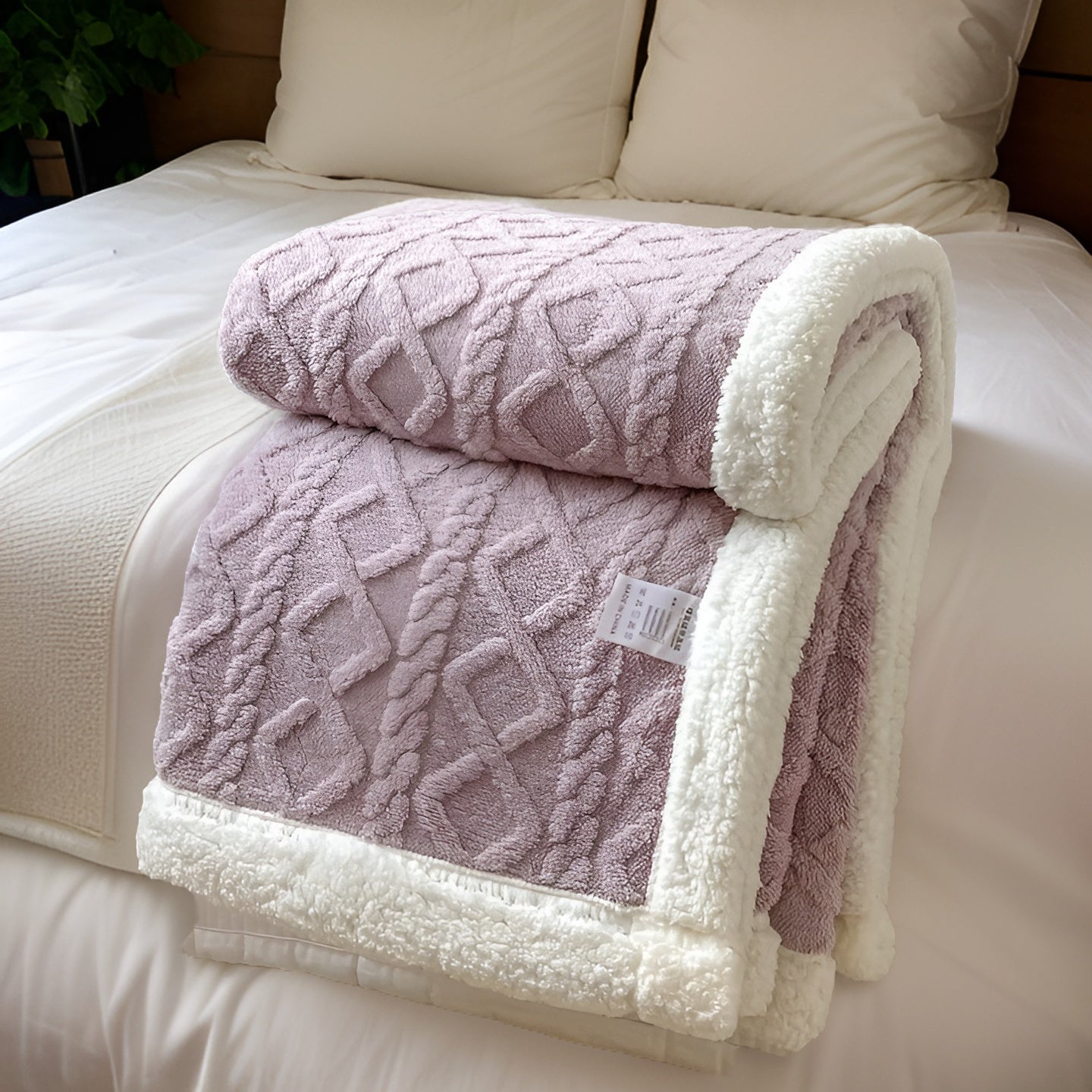Cozy Cuddle – Dubbellaagse Kasjmier Fleecedeken voor Warme Nachten in Stijl