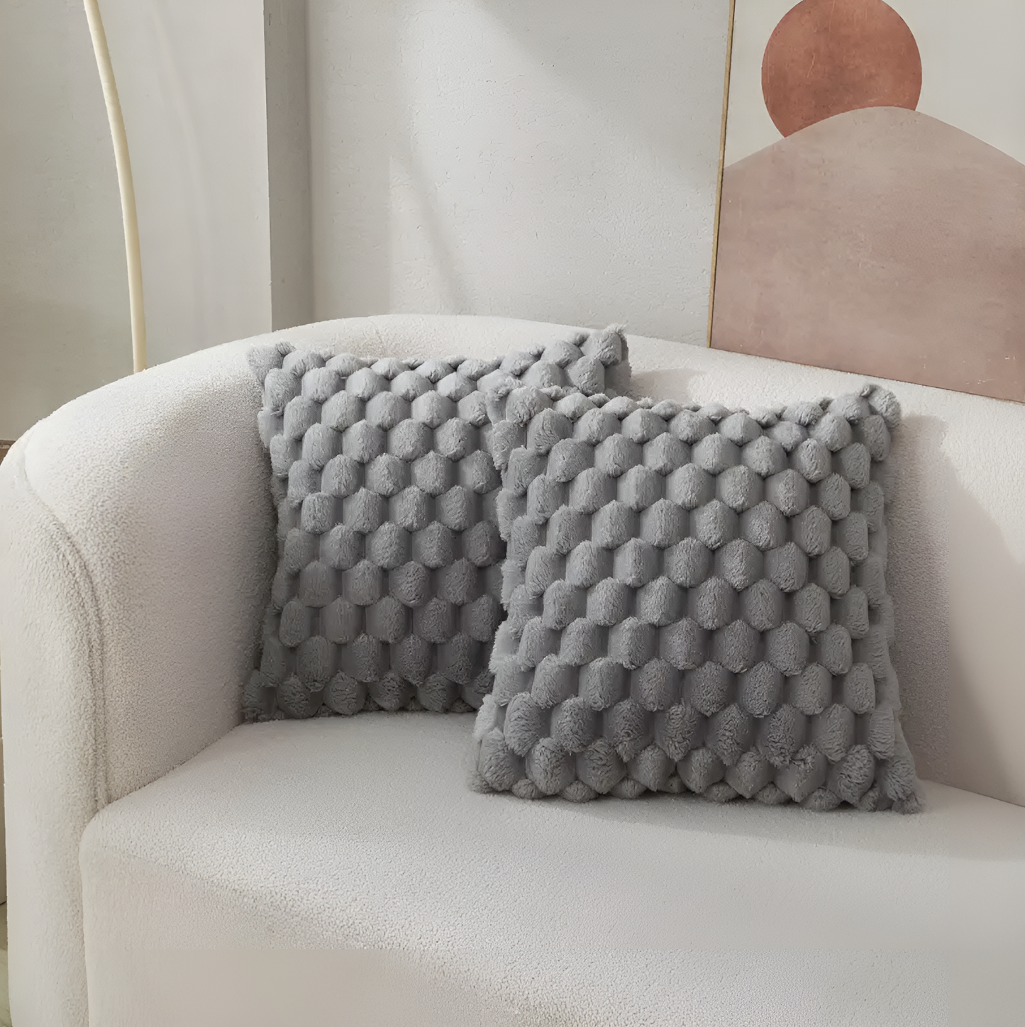 Auralyn kussenhoes – zacht gemêleerd sierkussen 50x50 cm in warme kleuren