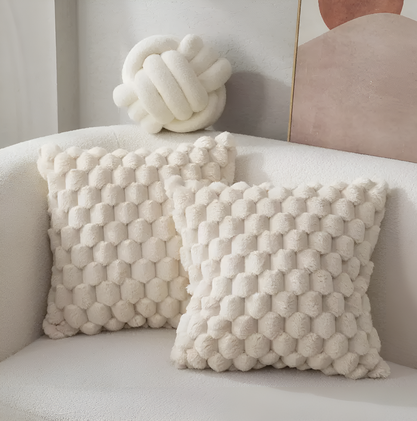 Auralyn kussenhoes – zacht gemêleerd sierkussen 50x50 cm in warme kleuren