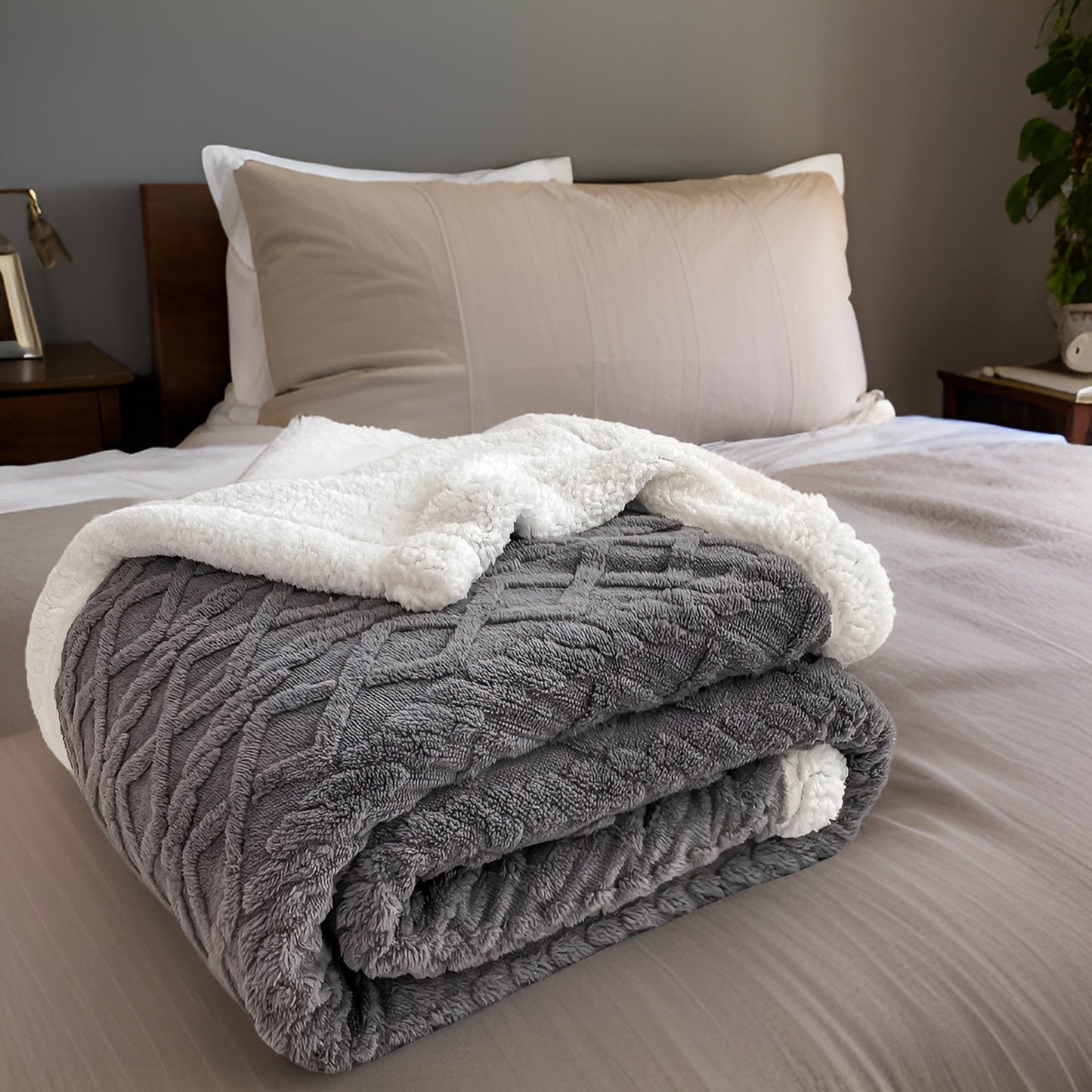 Cozy Cuddle – Dubbellaagse Kasjmier Fleecedeken voor Warme Nachten in Stijl