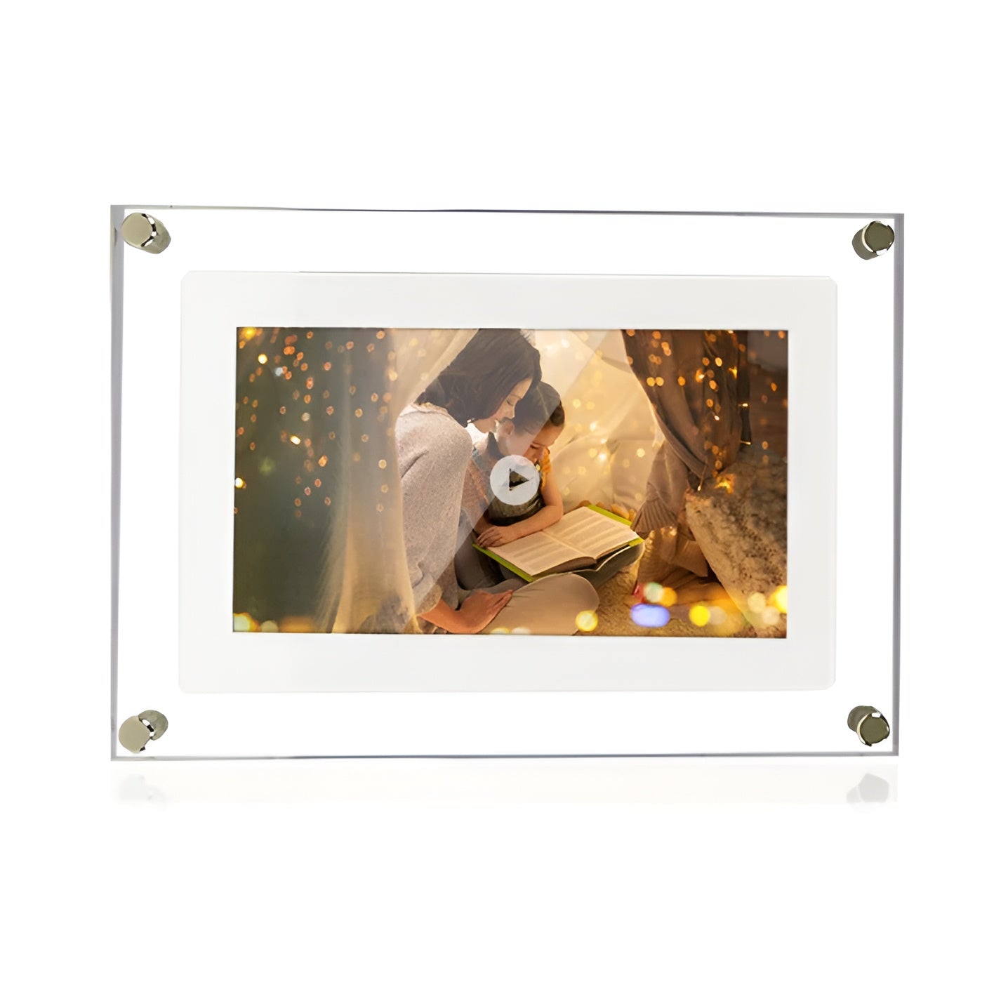 Acryl Digitale Fotolijst met Videoweergave – CrystalFrame 5 Inch | Herinneringen in Beweging met USB en Oplaadbare Batterij