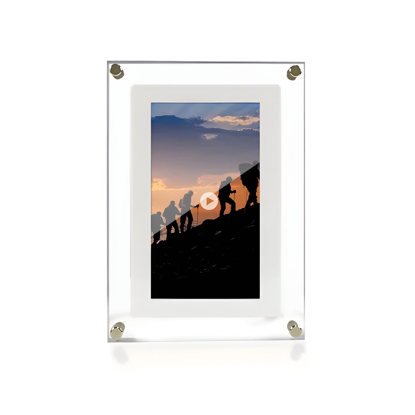 Acryl Digitale Fotolijst met Videoweergave – CrystalFrame 5 Inch | Herinneringen in Beweging met USB en Oplaadbare Batterij