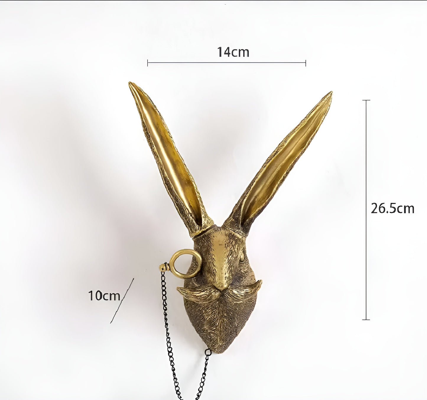 Decoratieve Dieren Wandhaak – Goudkleurige Muurhaak in Herten- of Dierenkop Design