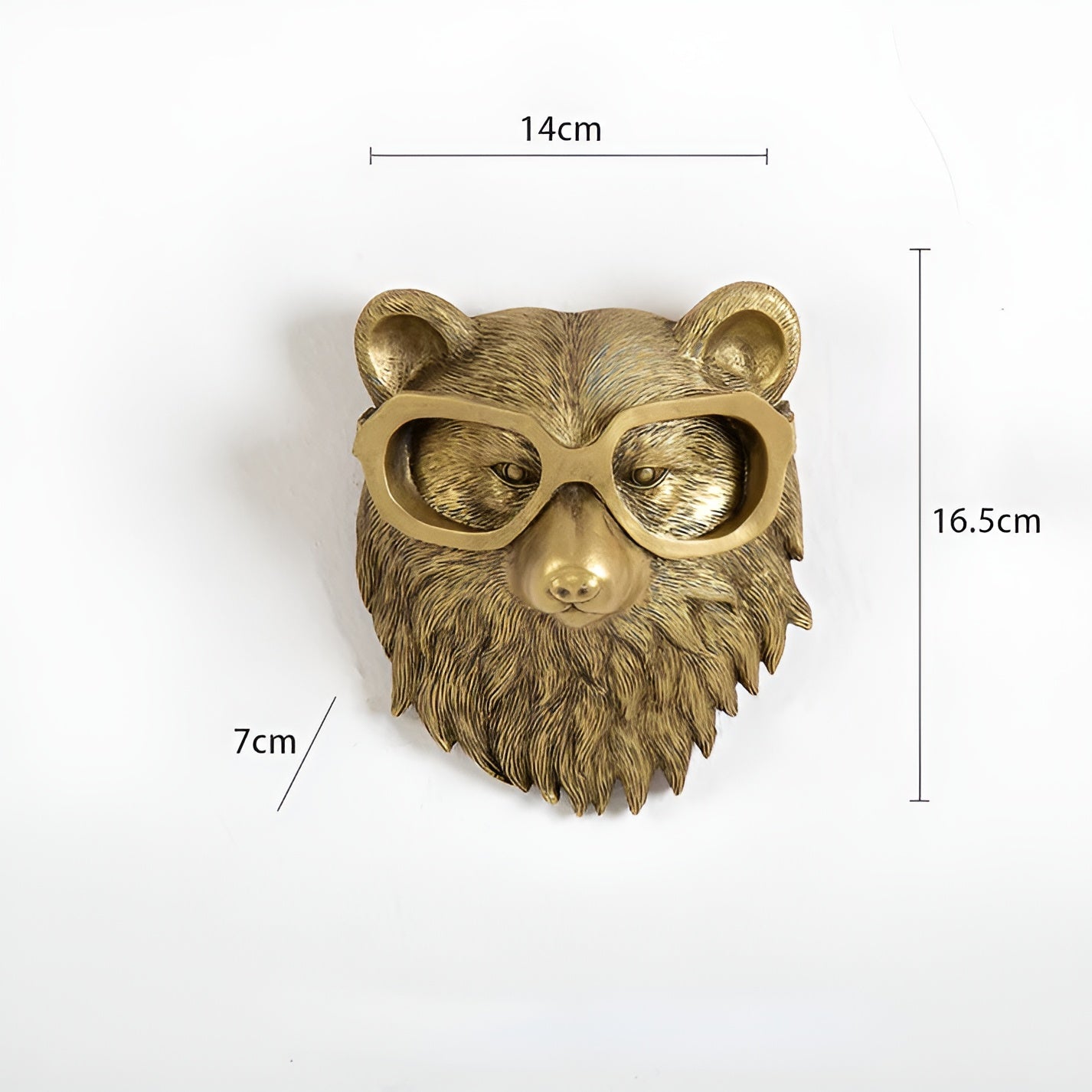 Decoratieve Dieren Wandhaak – Goudkleurige Muurhaak in Herten- of Dierenkop Design