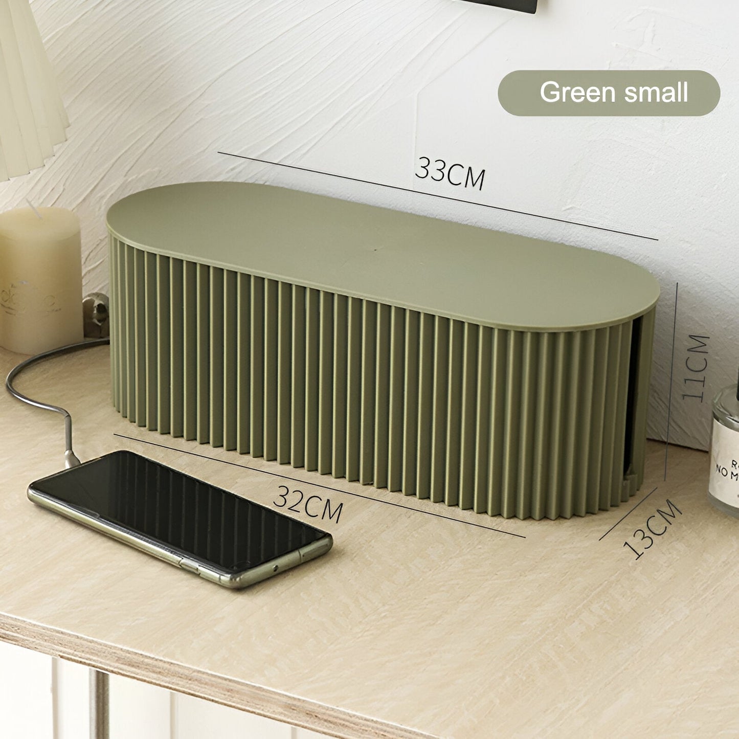 Hid Kabelbox – Minimalistische Kabel Organizer in Macaron-kleuren – Oplader- en Snoeren Opbergdoos voor Bureau en Woonruimte