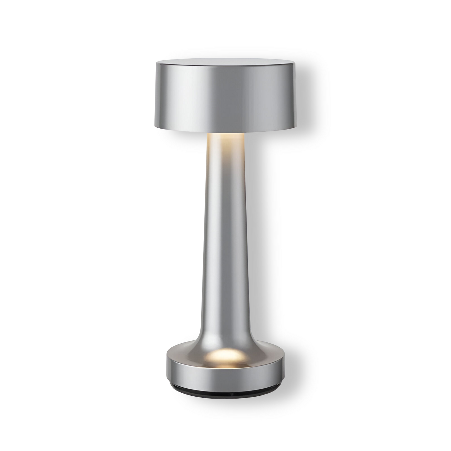 Retro Tafellamp met LED en USB – Draadloos Designlampje in Aluminium, Oplaadbaar en Geschikt voor Restaurant of Thuis