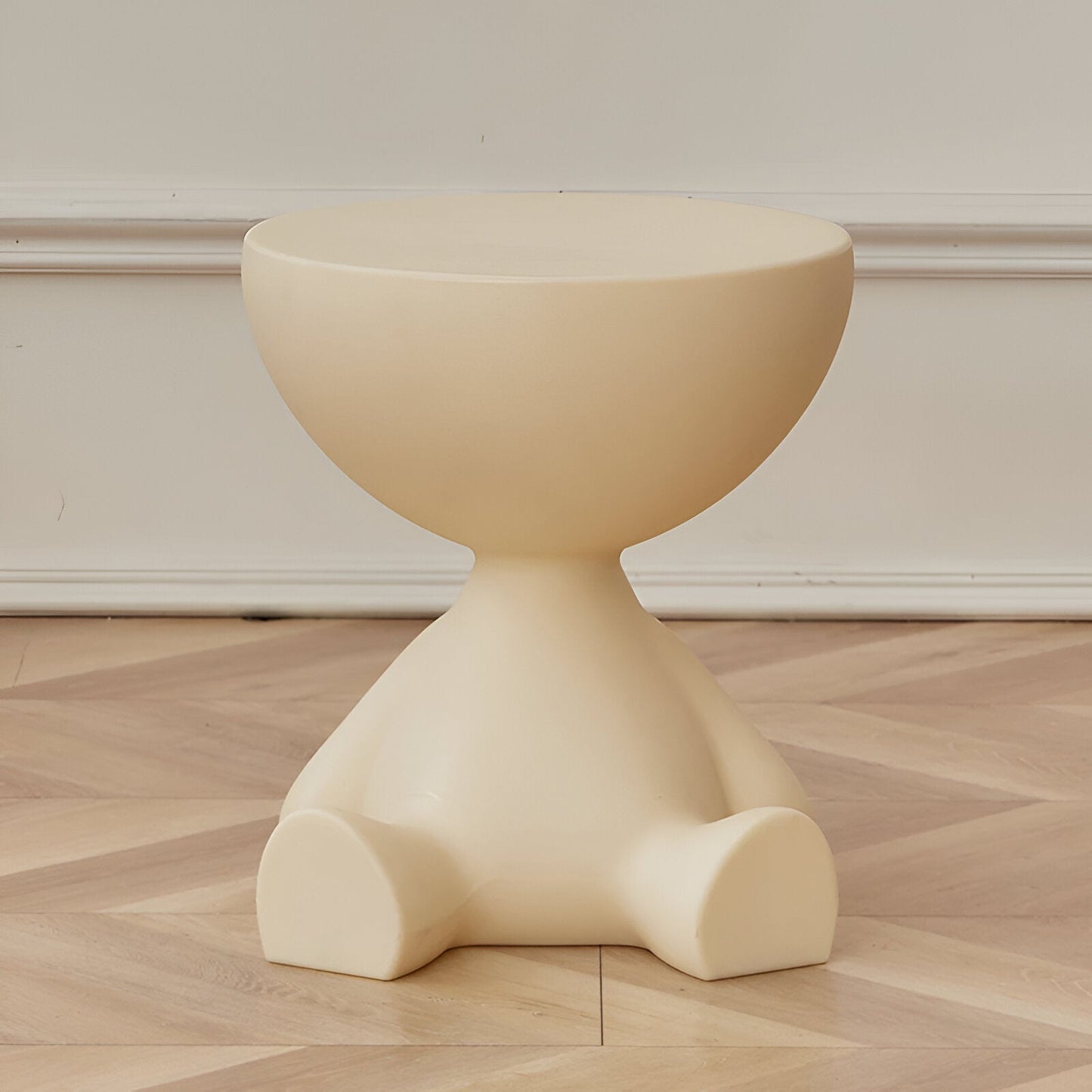 Lunaro bijzettafel – ronde minimalistische salontafel van kunststof in scandinavisch japandi design