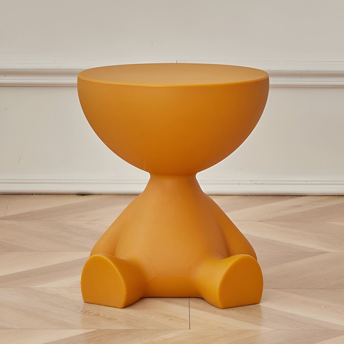 Lunaro bijzettafel – ronde minimalistische salontafel van kunststof in scandinavisch japandi design