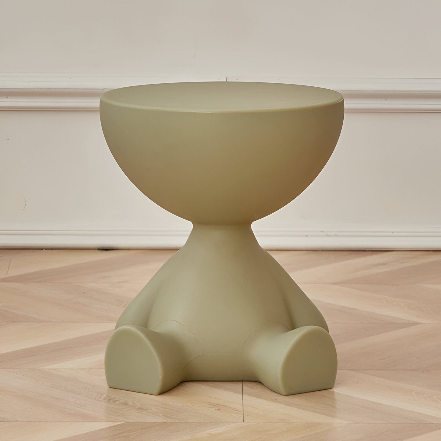 Lunaro bijzettafel – ronde minimalistische salontafel van kunststof in scandinavisch japandi design
