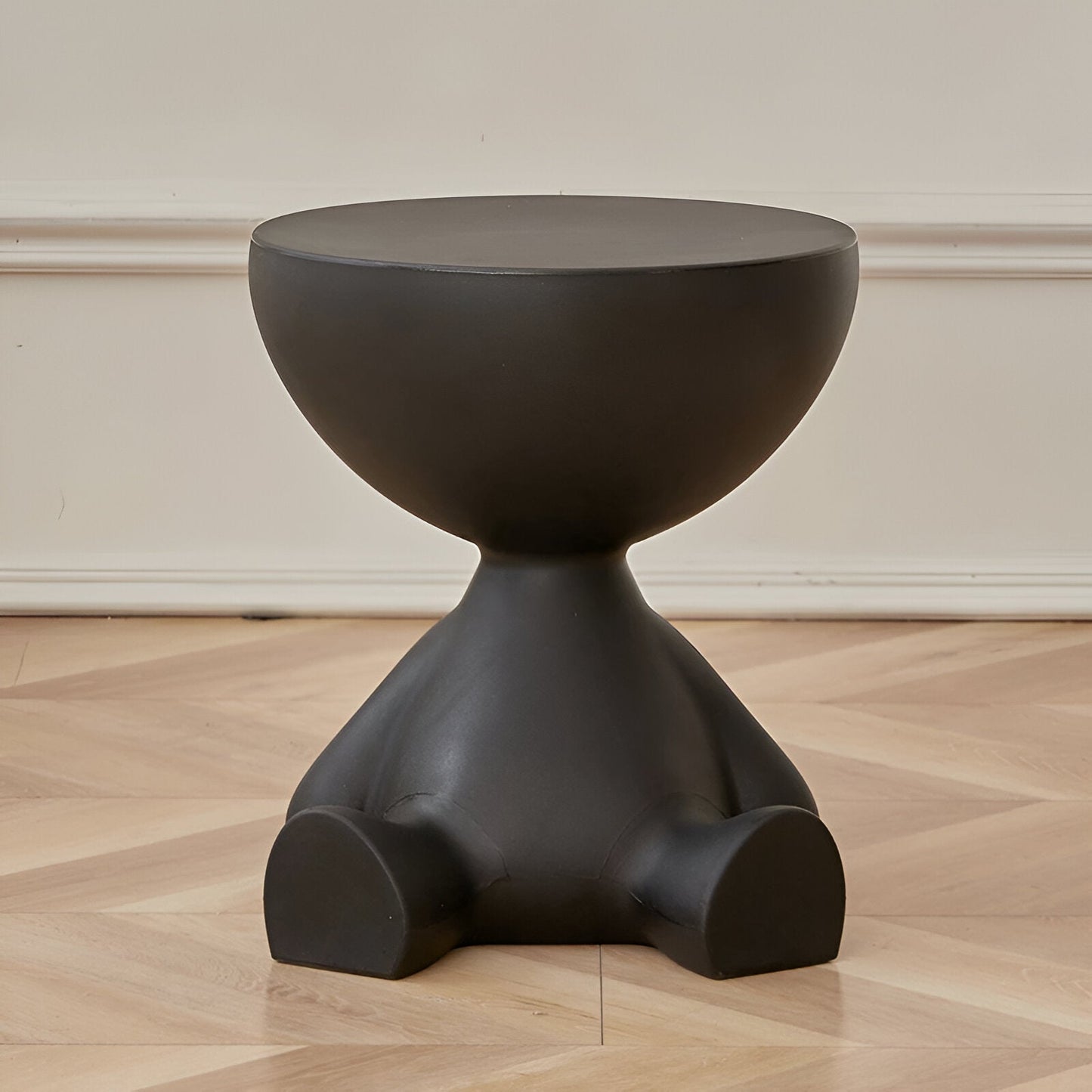 Lunaro bijzettafel – ronde minimalistische salontafel van kunststof in scandinavisch japandi design