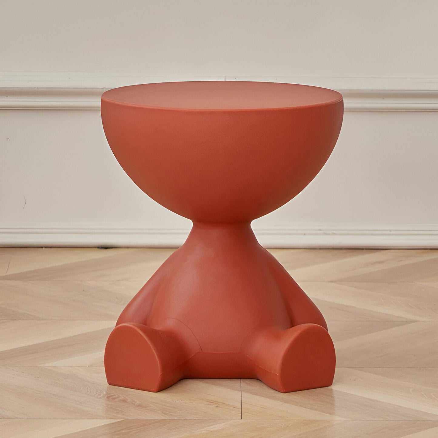 Lunaro bijzettafel – ronde minimalistische salontafel van kunststof in scandinavisch japandi design